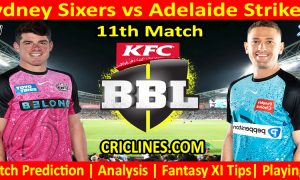 Today Match Prediction-SYS vs ADS-Dream11-BBL T20 2023-24-11th Match-Who Will Win