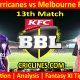 Today Match Prediction-HBH vs MLR-Dream11-BBL T20 2023-24-13th Match-Who Will Win