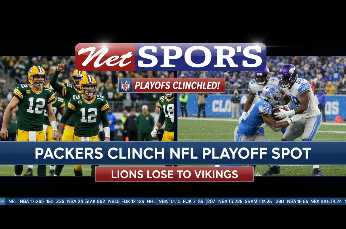 Packers clinch NFL playoff spot as Lions lose to Vikings