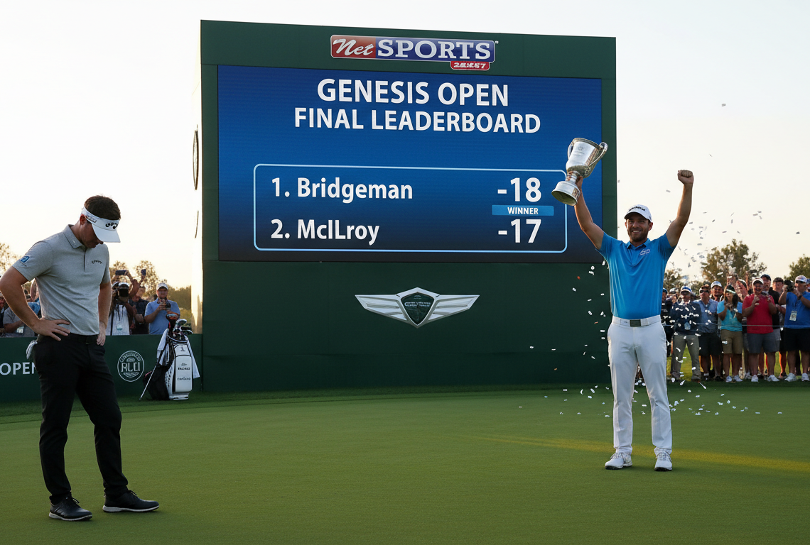 McIlroy finishes one shot behind Genesis winner Bridgeman