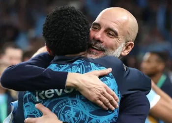 Guardiola’s dance of joy as Man City pile pressure on desolate Arsenal