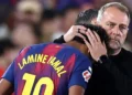 Lamine Yamal injures himself scoring penalty in Barca win