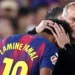 Lamine Yamal injures himself scoring penalty in Barca win