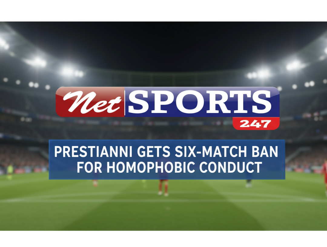 Prestianni gets six-match ban for homophobic conduct