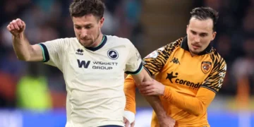 Hull and Millwall scrap to stalemate in first leg