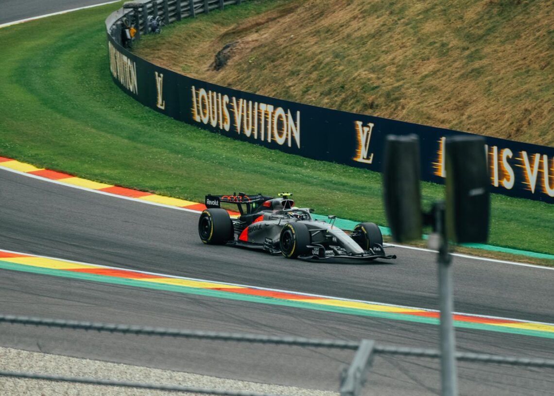 Formula 1 car on track at Spa-Francorchamps (Pexels 39347632)
