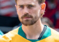 Connor Metcalfe of Australia, who scored in Australia vs Brazil in Brisbane