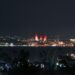 Baku skyline and Flame Towers at night, host city of Azerbaijan Grand Prix qualifying