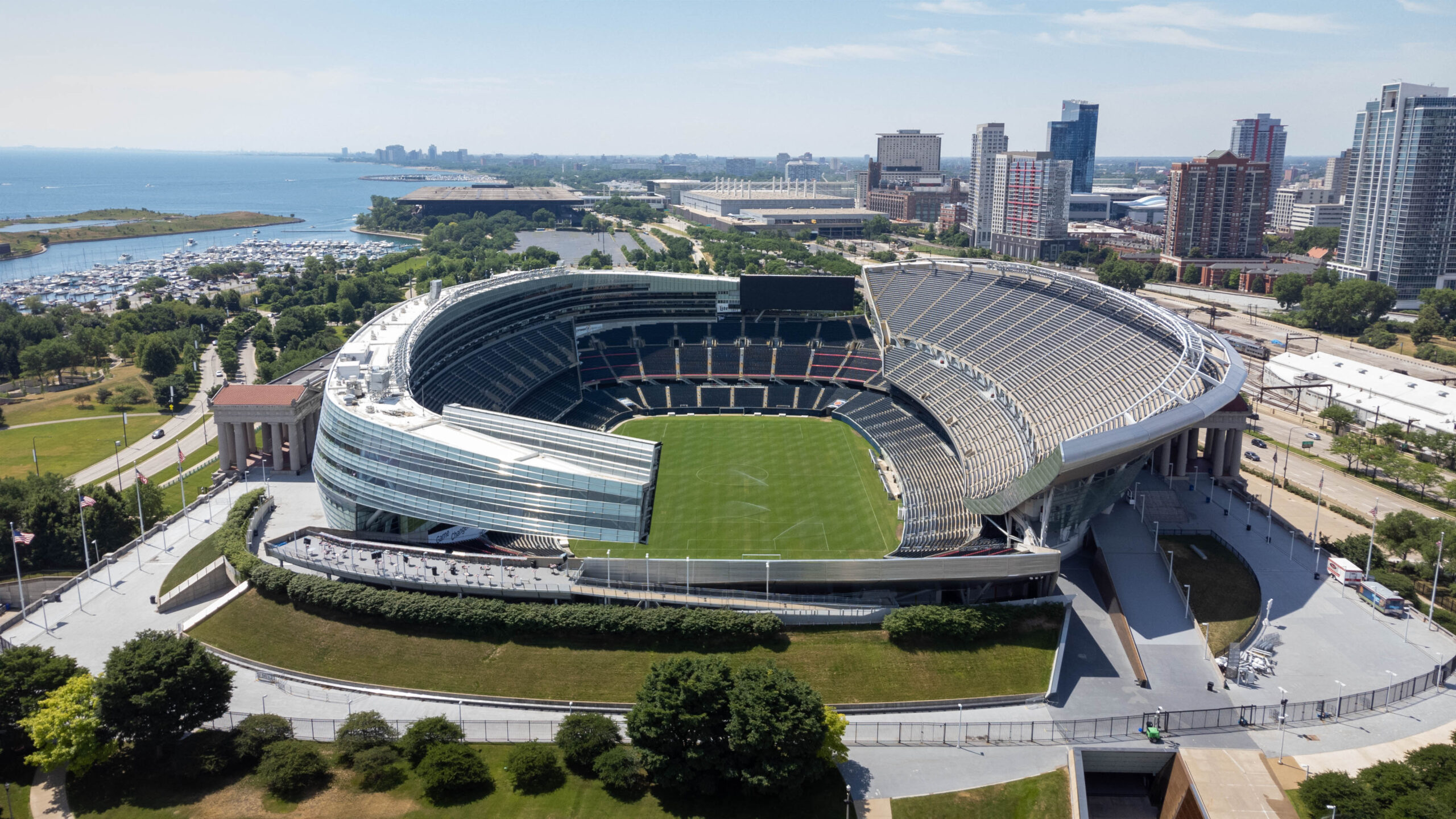 Soldier Field in Chicago, venue of Bears vs Eagles on Monday Night Football