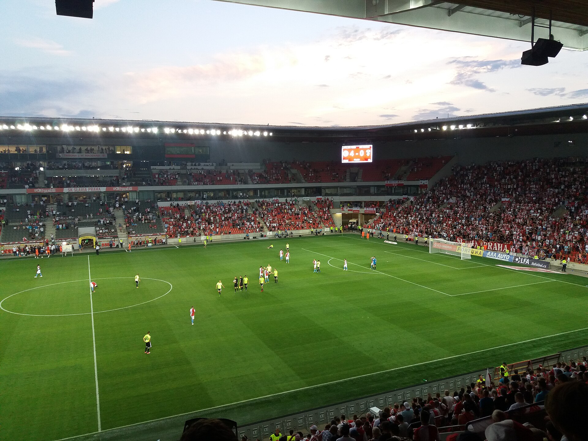 Slavia Prague's Eden Arena, venue for Czechia vs England