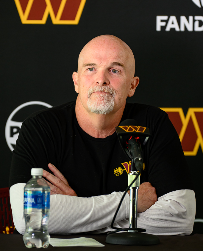 Commanders head coach Dan Quinn at training camp