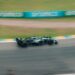 Formula 1 car at speed on track