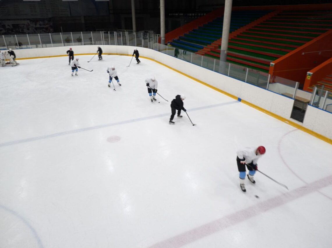 hockey rink action