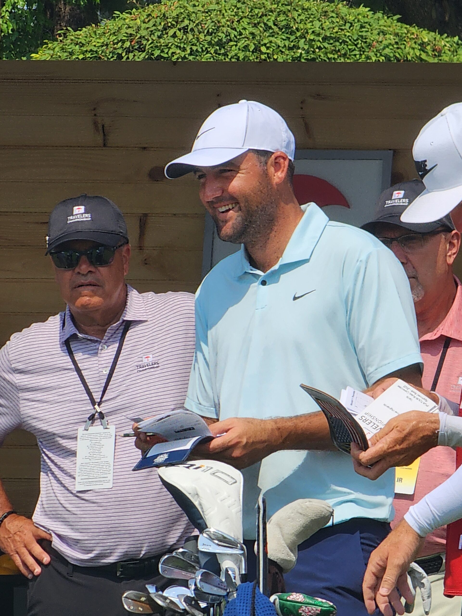 Scottie Scheffler at the 2024 Travelers Championship, one of his seven PGA Tour wins that season