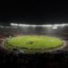 Floodlit cricket stadium at night, India vs West Indies 1st ODI