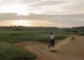 jj spaun wins bmw pga championship 2026 elvira 18th bridgeman 61 biltmore golf bunker sunset px6256824