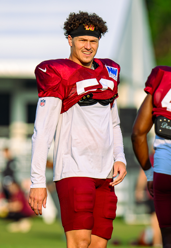 Kain Medrano at Commanders training camp