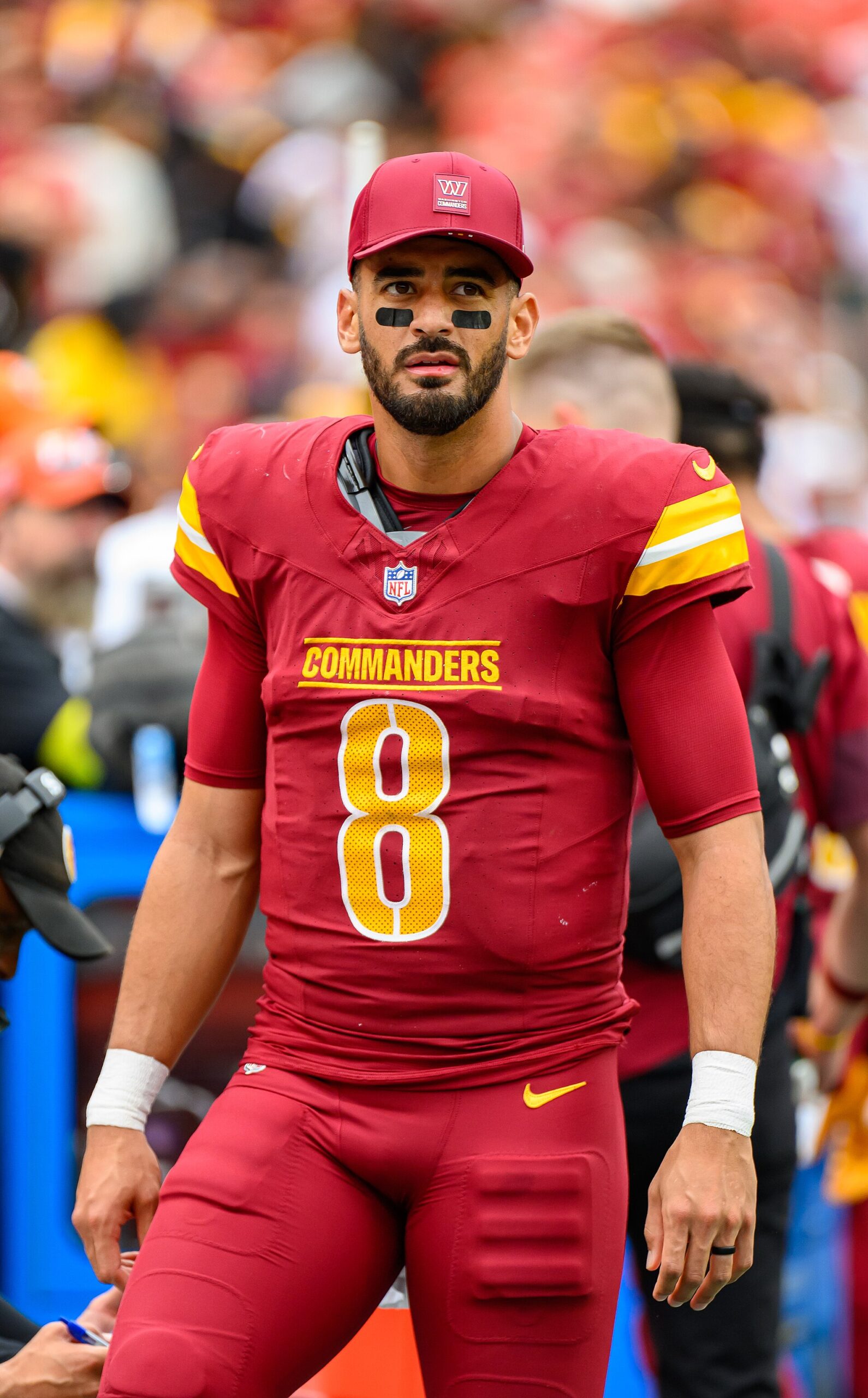 Marcus Mariota in a Washington Commanders uniform