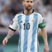 Lionel Messi playing for Argentina at the 2022 FIFA World Cup