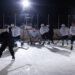 NHL preseason scores: ice hockey players battling for the puck
