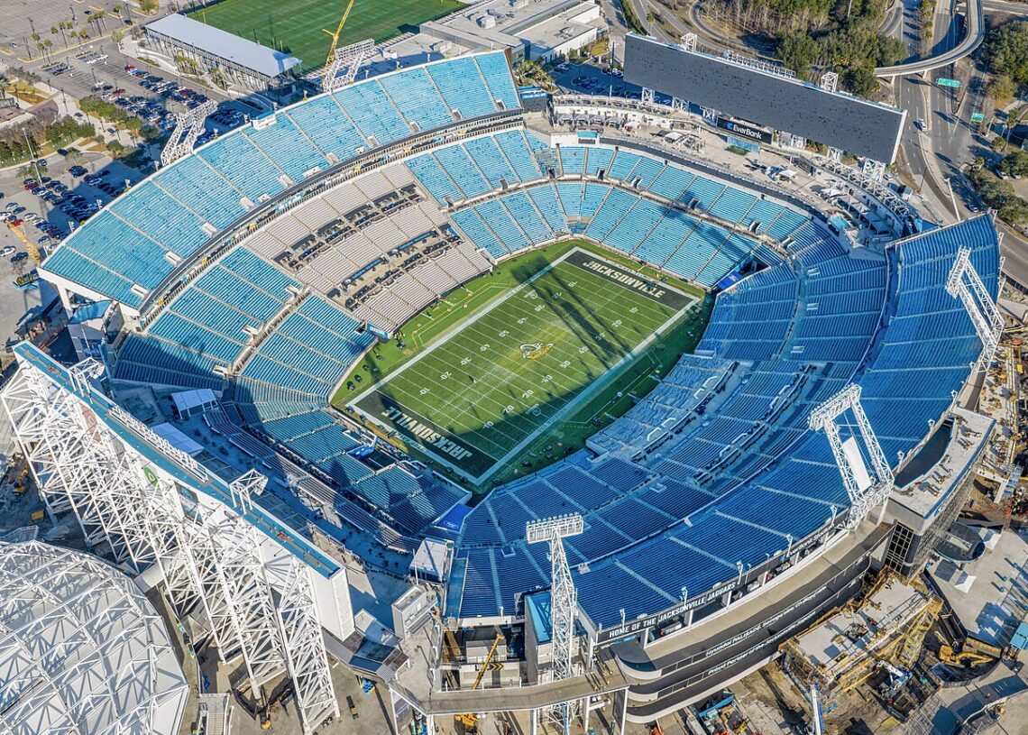 EverBank Stadium in Jacksonville, venue of Patriots vs Jaguars