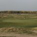 Golf green with a flag in autumn, illustrating Presidents Cup scores from Medinah