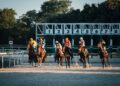 Racehorses bursting from the starting stalls (Pexels 6818590)