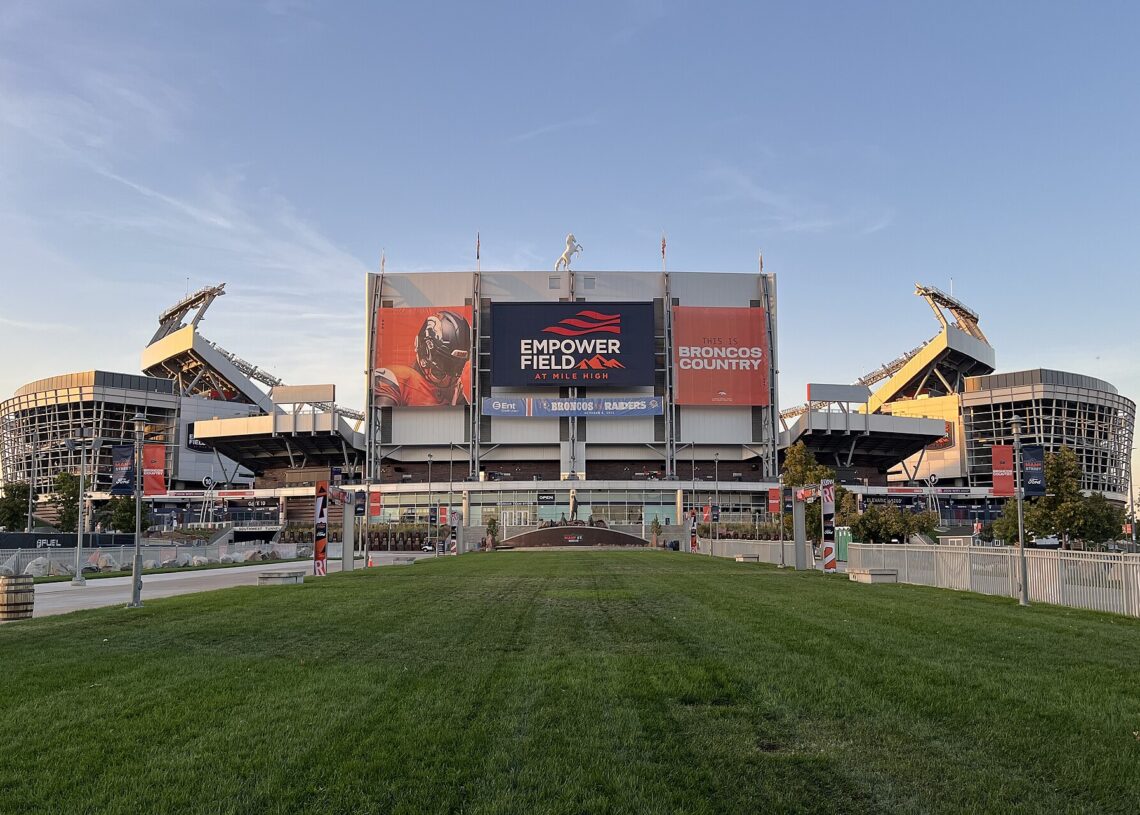 Empower Field at Mile High in Denver, venue of Rams vs Broncos