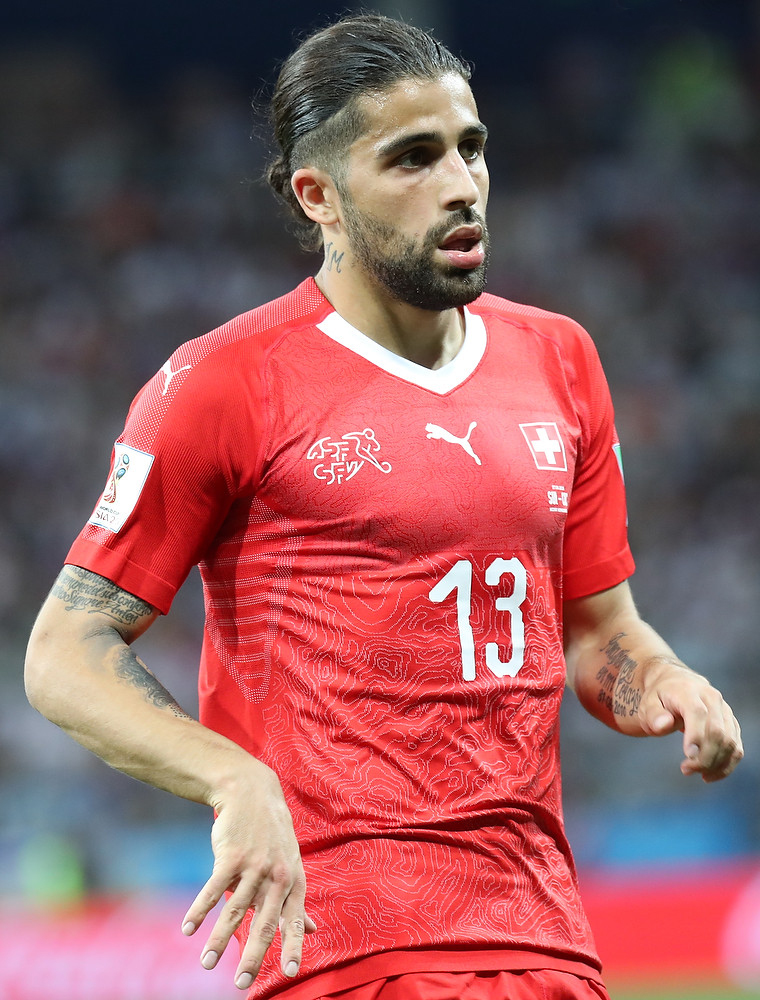 Ricardo Rodriguez of Switzerland, who scored a free kick against Scotland