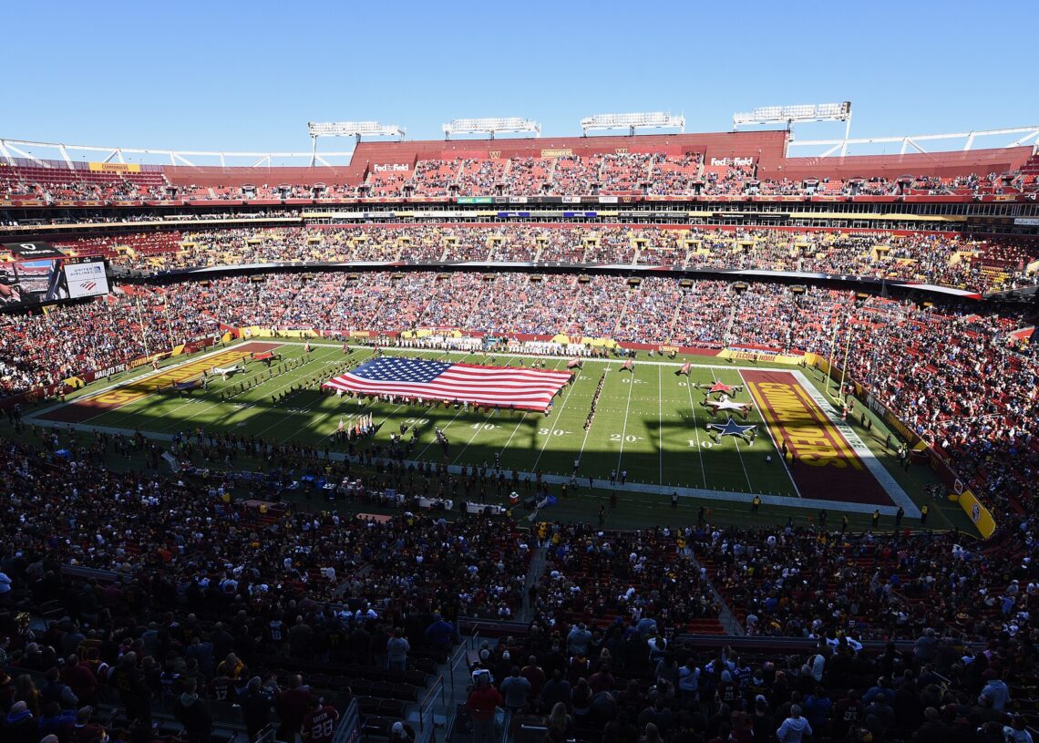 Seahawks vs Commanders venue Northwest Stadium in Landover, Maryland, during a Commanders game