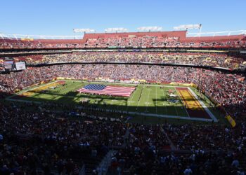 Seahawks vs Commanders venue Northwest Stadium in Landover, Maryland, during a Commanders game
