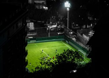 Floodlit football pitch at night in Istanbul, illustrating Türkiye vs France in the Nations League