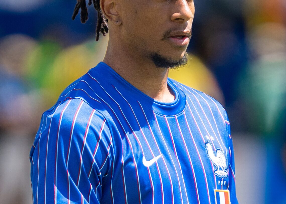 Michael Olise playing for France, who scored twice in France vs Belgium