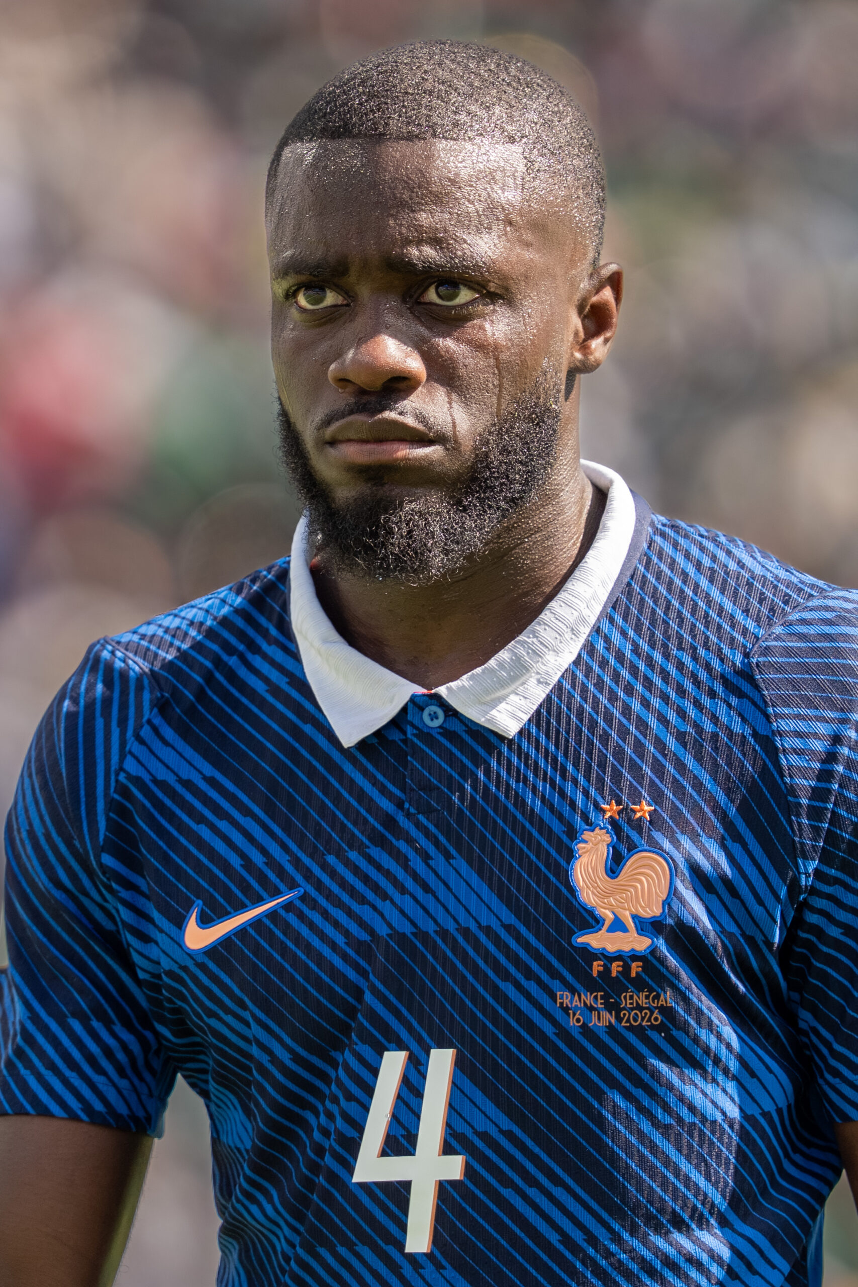 Dayot Upamecano, sent off late in France vs Italy