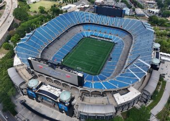Bank of America Stadium in Charlotte, where the Panthers beat the Lions 32-26