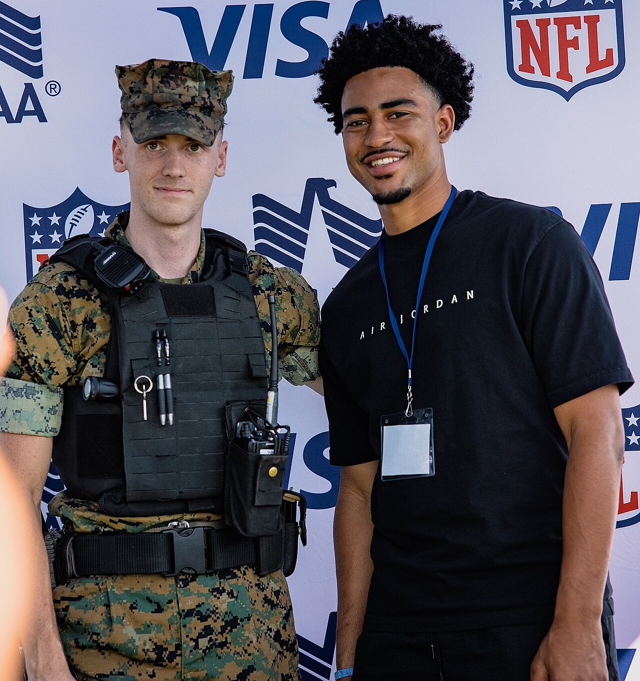 Panthers quarterback Bryce Young, right, in 2024